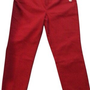 Talbot Red Slim Ankle Pants